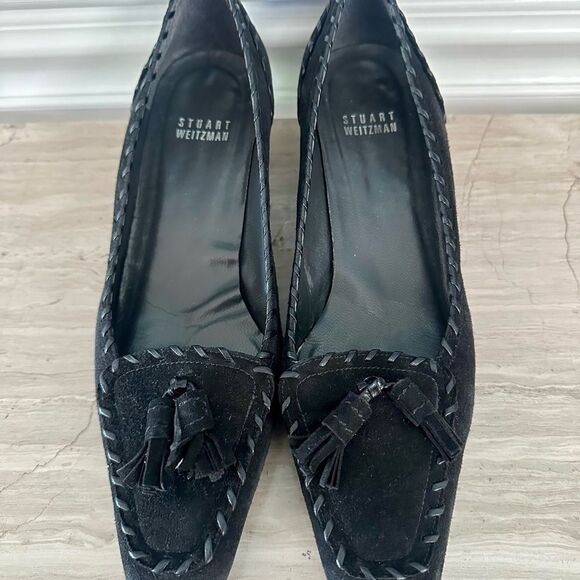 Stuart Weitzman Barclo black, suede loafers. - Picture 8 of 8
